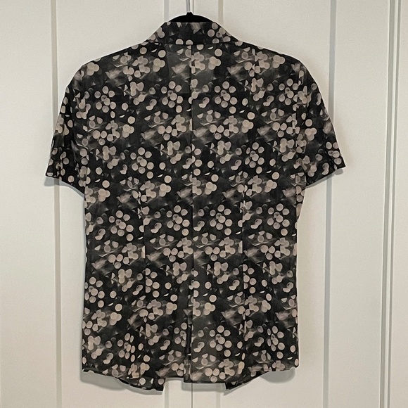 LAST CALL: AKRIS PUNTO Dot Patterned s/s BF Top Shirt US 10 (runs small, M) VGC - Picture 2 of 8